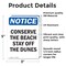 Signmission Conserve The Beach Stay Off The Dunes, 3.5 in W x Rectangle, Vinyl Decal OS-2PACK-NS-D-35-V-10792 - alternate 5